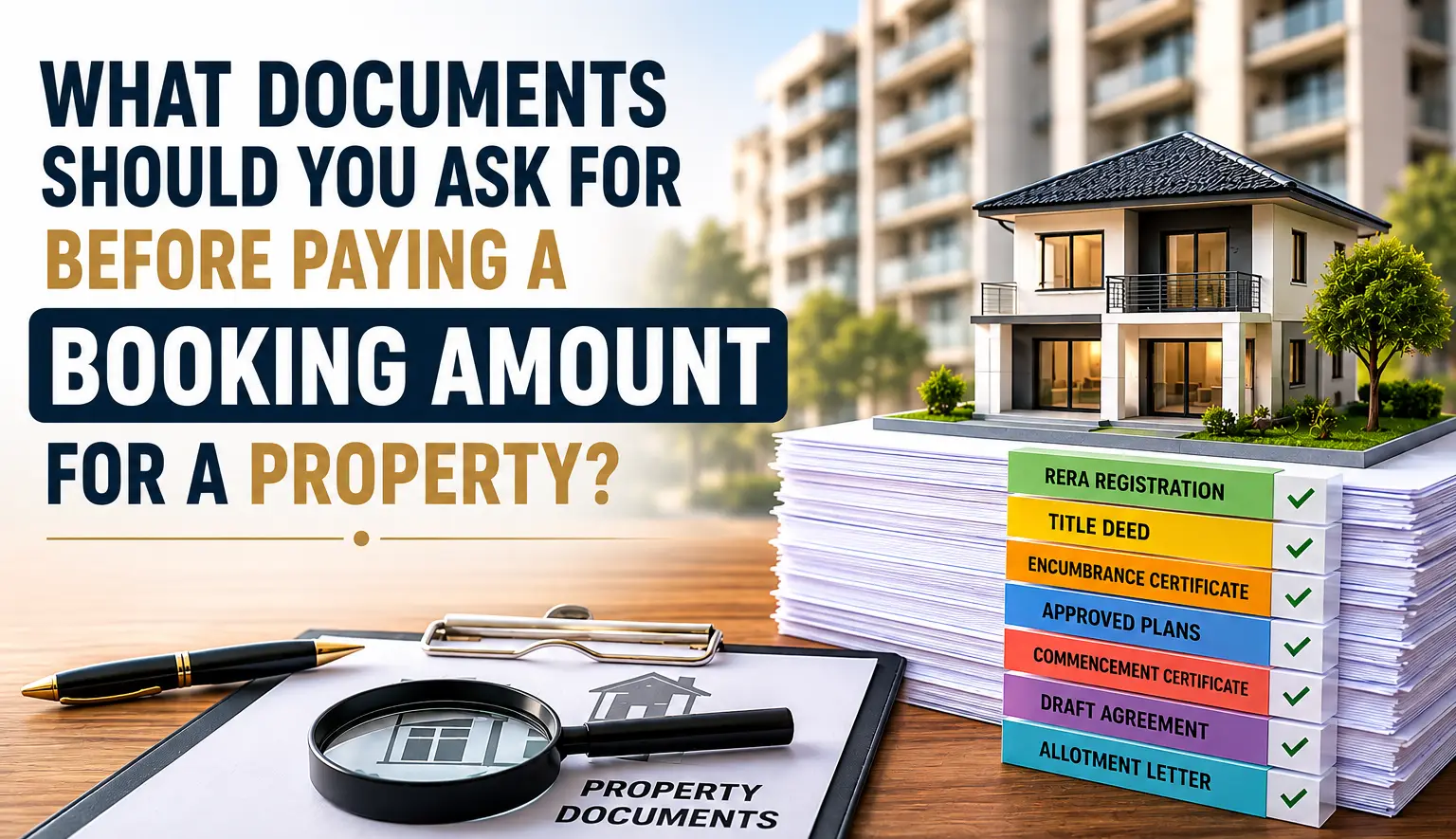 What Documents Should You Check Before Paying a Booking Amount for a Property?